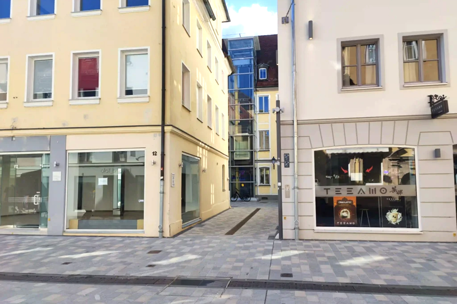 Eingang Innenstadt Eingang des Tageszentrums "mittendrin" über die Innenstadt