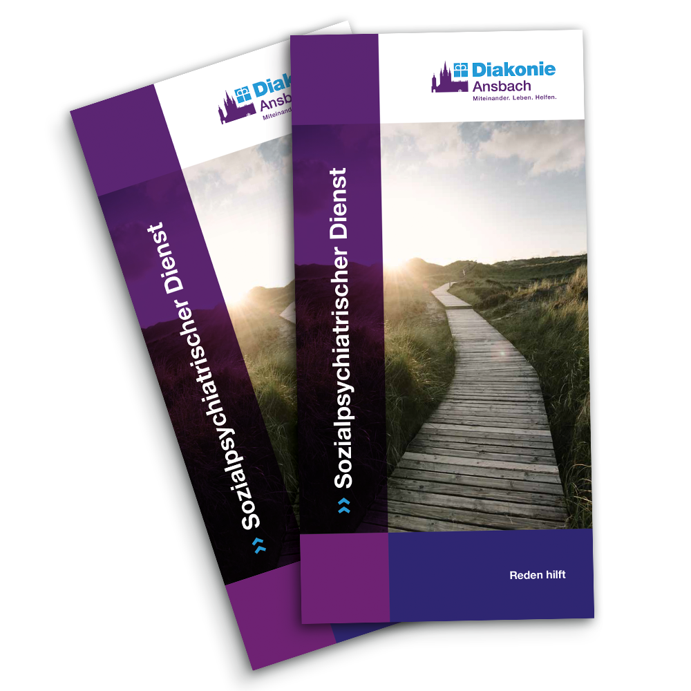 flyer_spdi Titelseite der Flyer des Sozialpsychiatrischen Diensts